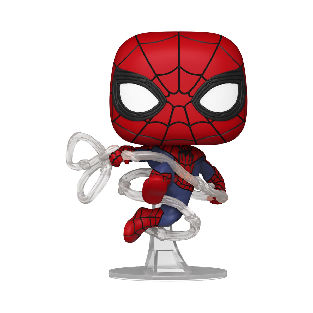 Brand new Funko POP! figure of Spider-Man swinging on a web. Available for order online now in India!