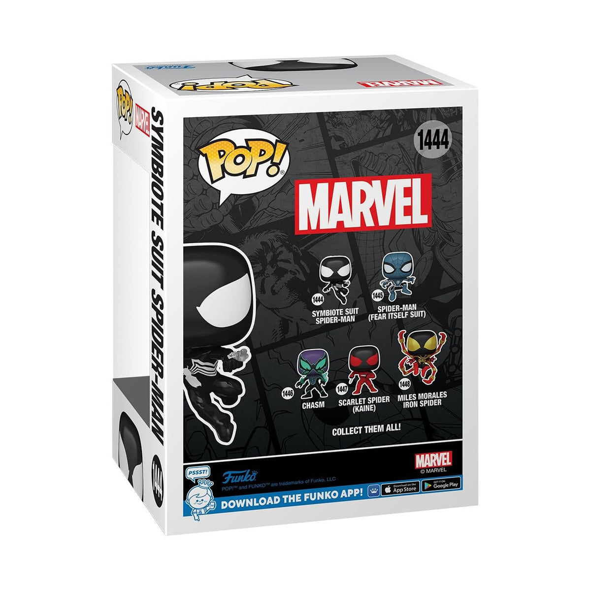 Premium imported Funko Pop featuring Spider-Man in symbiote suit. Collectible Marvel character with vibrant details.
