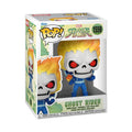 100% genuine Funko POP! Ghost Rider from Marvel's Strange Tales. Colorful design with flaming skull and detailed outfit.