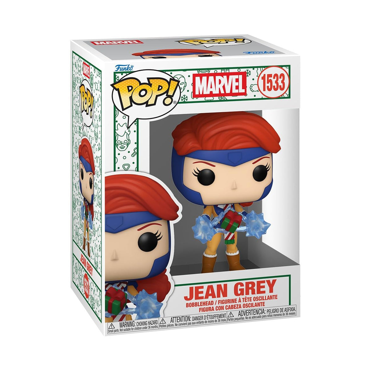 Authentic Funko POP! Marvel Jean Grey figure with vibrant colors, perfect for X-Men fans and collectors.