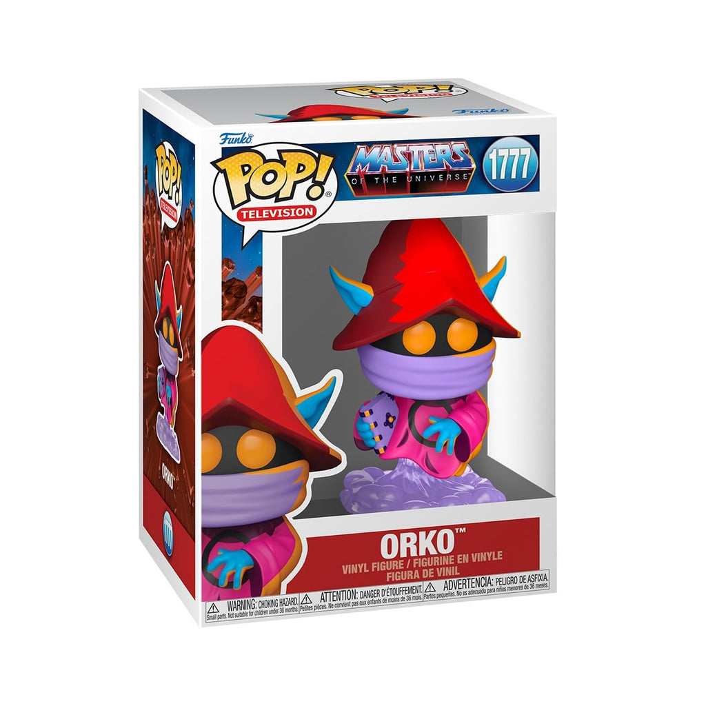100% Authentic Funko POP! Orko from Masters of the Universe. A colorful vinyl figure, perfect for collectors.