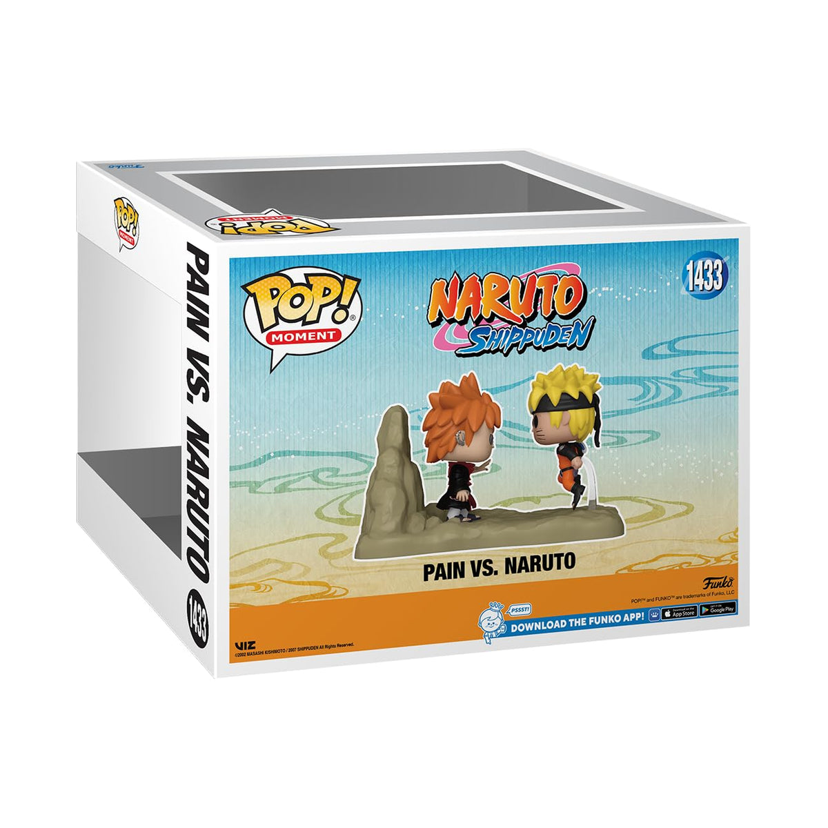 Premium imported Funko POP! Moment featuring Naruto and Pain in an epic standoff, capturing dynamic anime action.