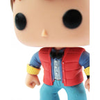 Imported Funko POP of Marty McFly from Back to the Future, featuring iconic red vest and blue jeans.