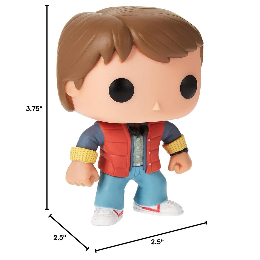 Popular Funko POP figure of Marty McFly from Back to the Future, 3.75 inches tall, verified by CuratCart for quality.