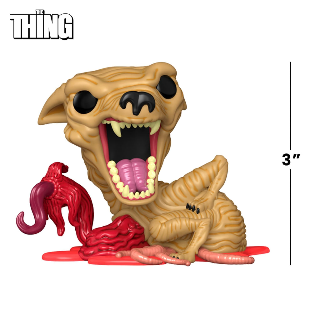 Premium imported Funko Pop! figure of Dog-Thing from The Thing movie, measuring 3 inches tall and featuring vivid details.