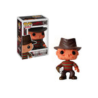 Authentic Funko POP! figure of Freddy Krueger from A Nightmare on Elm St, featuring detailed design and iconic hat.