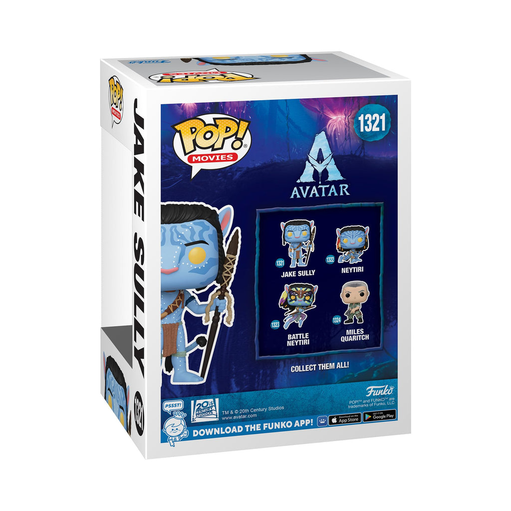 Premium imported Funko POP! figure of Jake Sully from Avatar. Collectible item from the popular movie series.