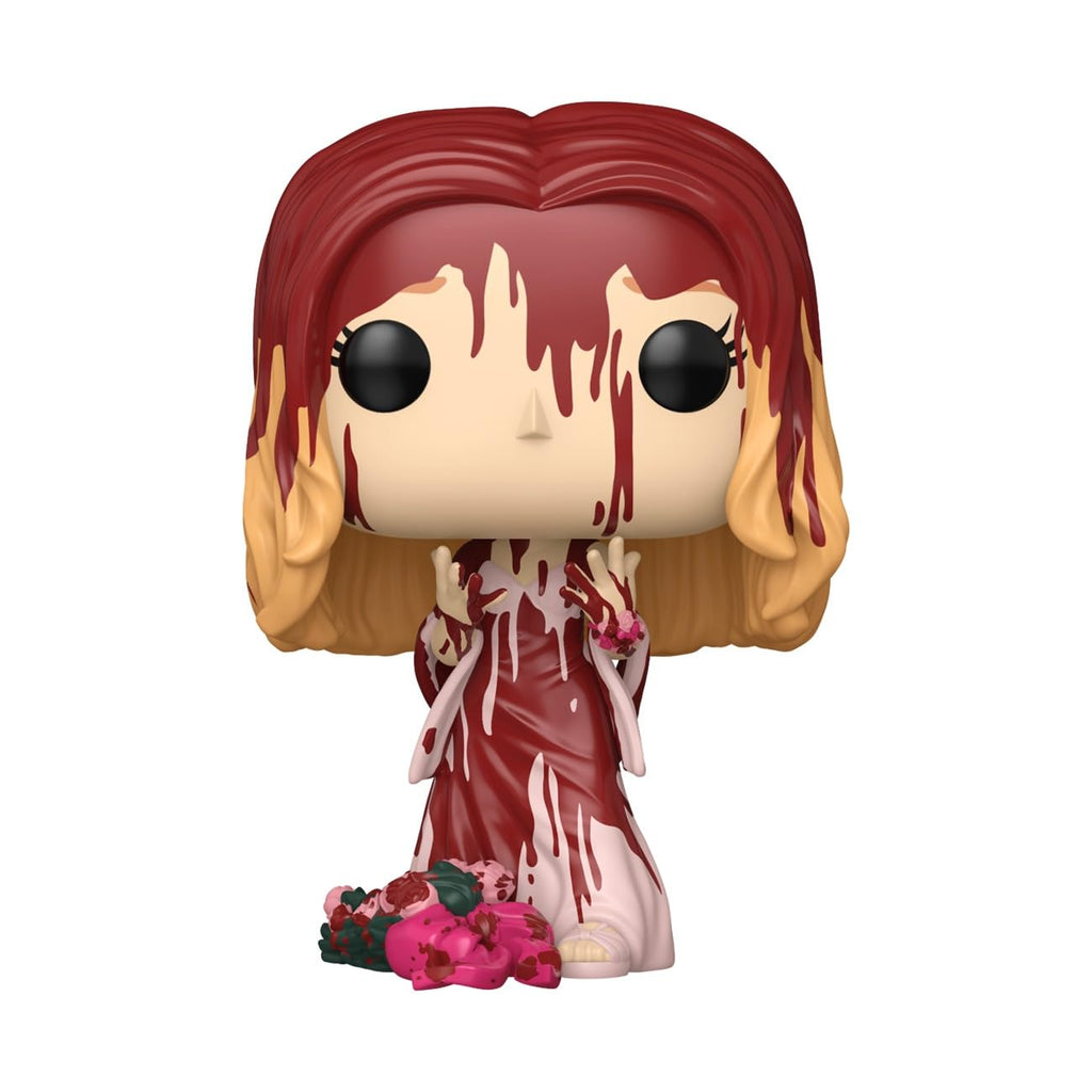 Get the Carrie Funko POP! figure, featuring the iconic character covered in blood. Available now, order online for delivery!