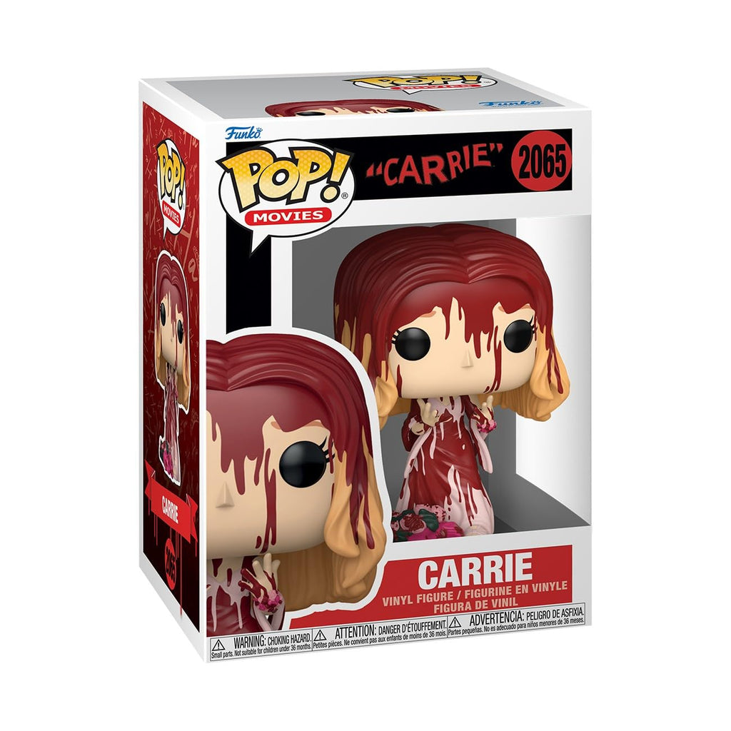 100% Genuine Funko POP! Movies Carrie figure, depicting the iconic character with blood and a distressed look. Perfect for collectors!
