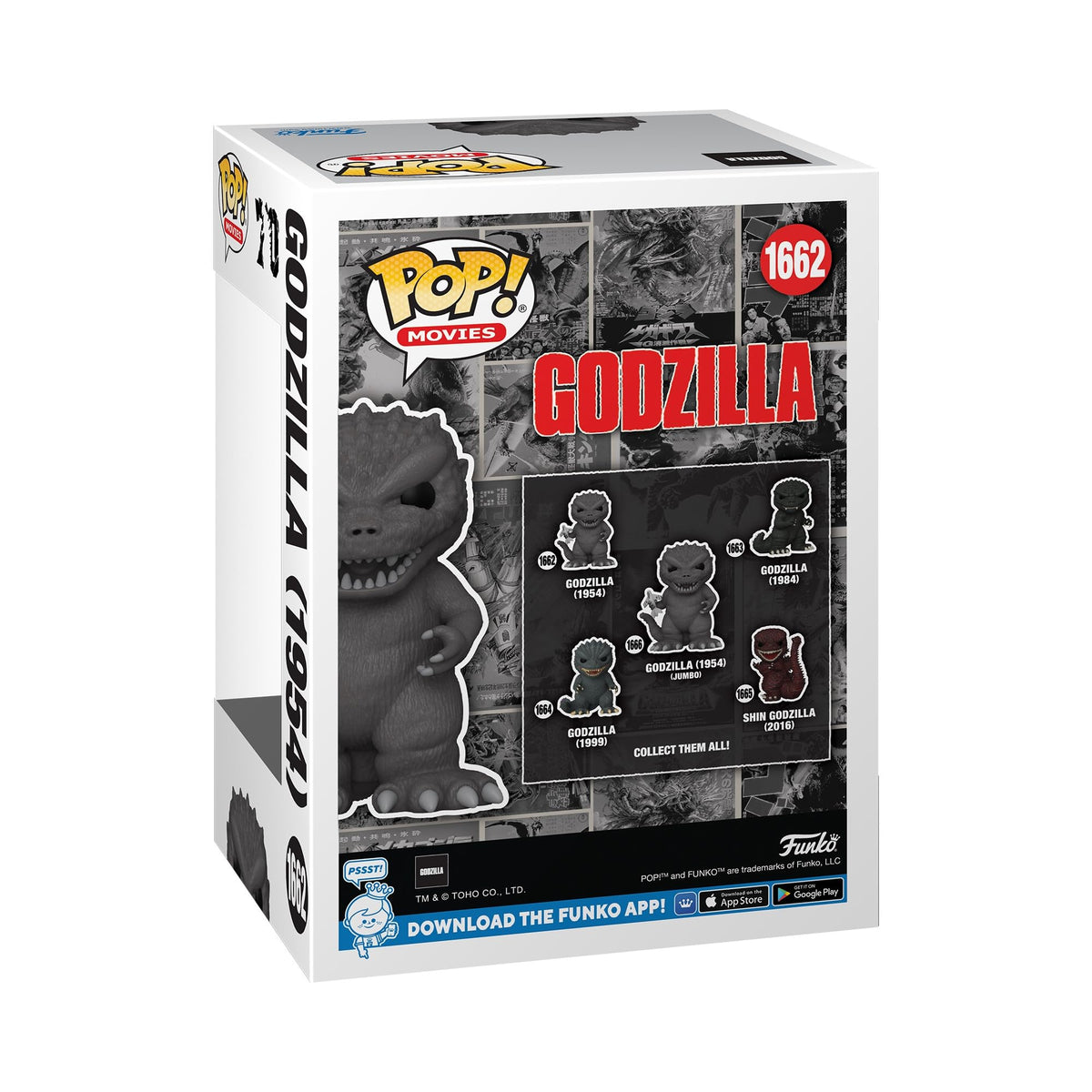Authentic Funko POP! Movies Godzilla figure celebrating 70 years of the iconic monster. Collectible with detailed packaging.