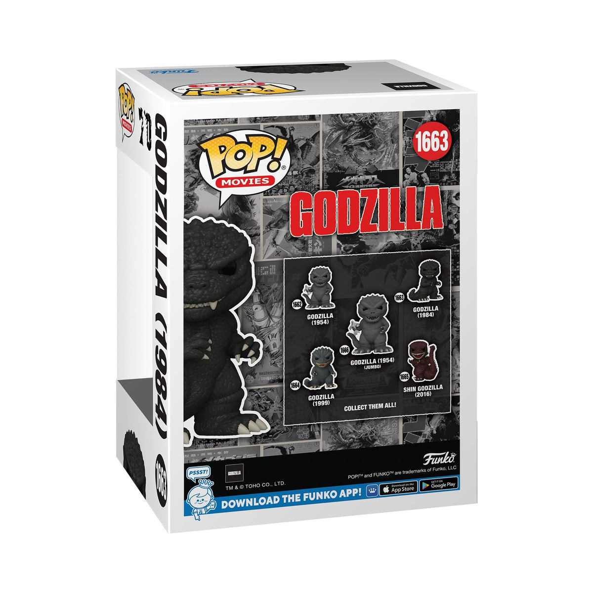 Premium imported Funko POP! Movies Godzilla 70th figure. Features classic design; perfect for collectors and fans alike.
