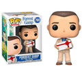 Authentic Funko POP! Movies Forrest Gump figure holding a box with a red ribbon. Perfect for collectors!
