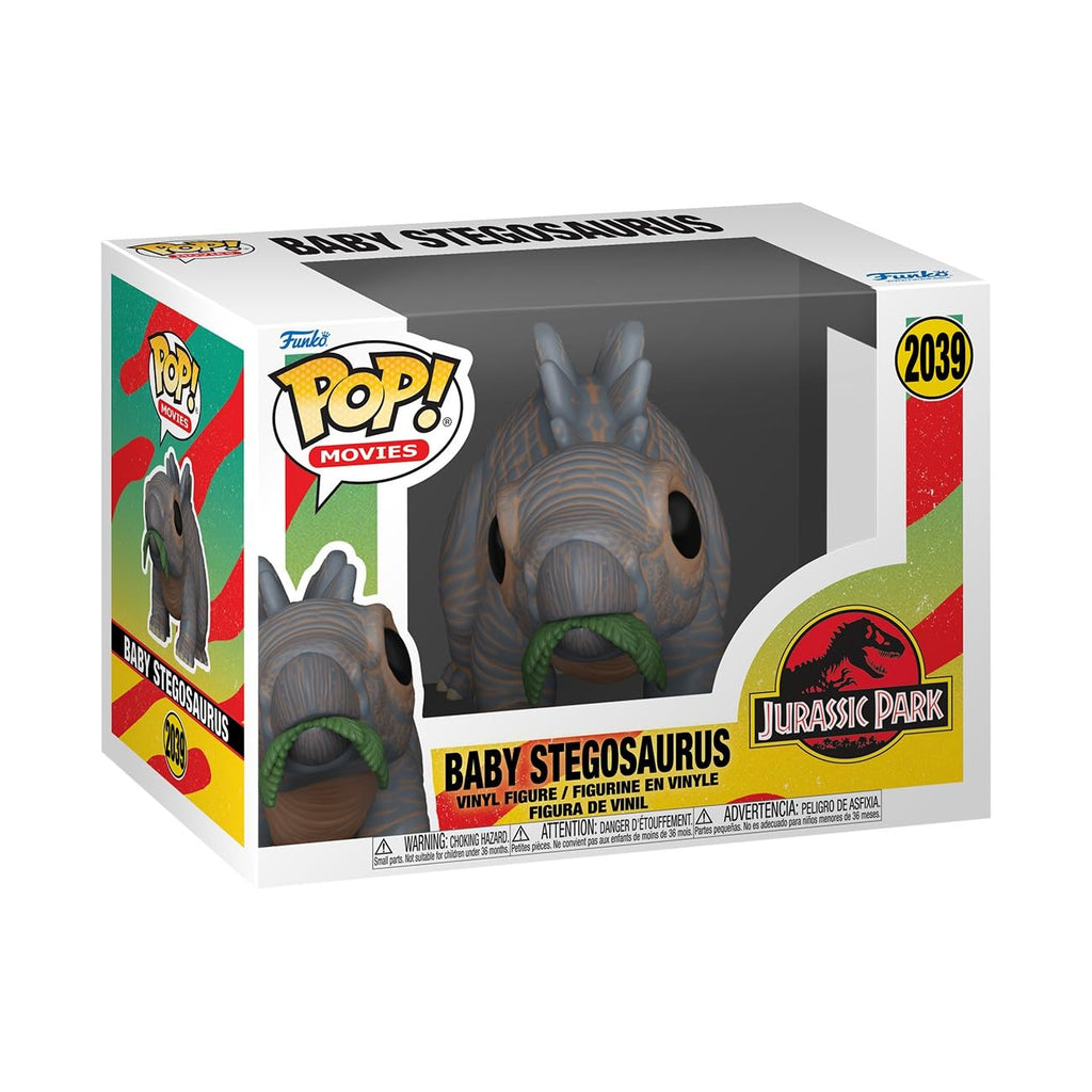 100% authentic Baby Stegosaurus Funko POP! from Jurassic Park. Adorable collectible in a colorful box, perfect for fans.