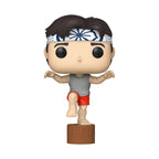Funko Pop! figure of Daniel from Karate Kid, in a karate pose on a wooden base. Order online today and enjoy fast shipping!