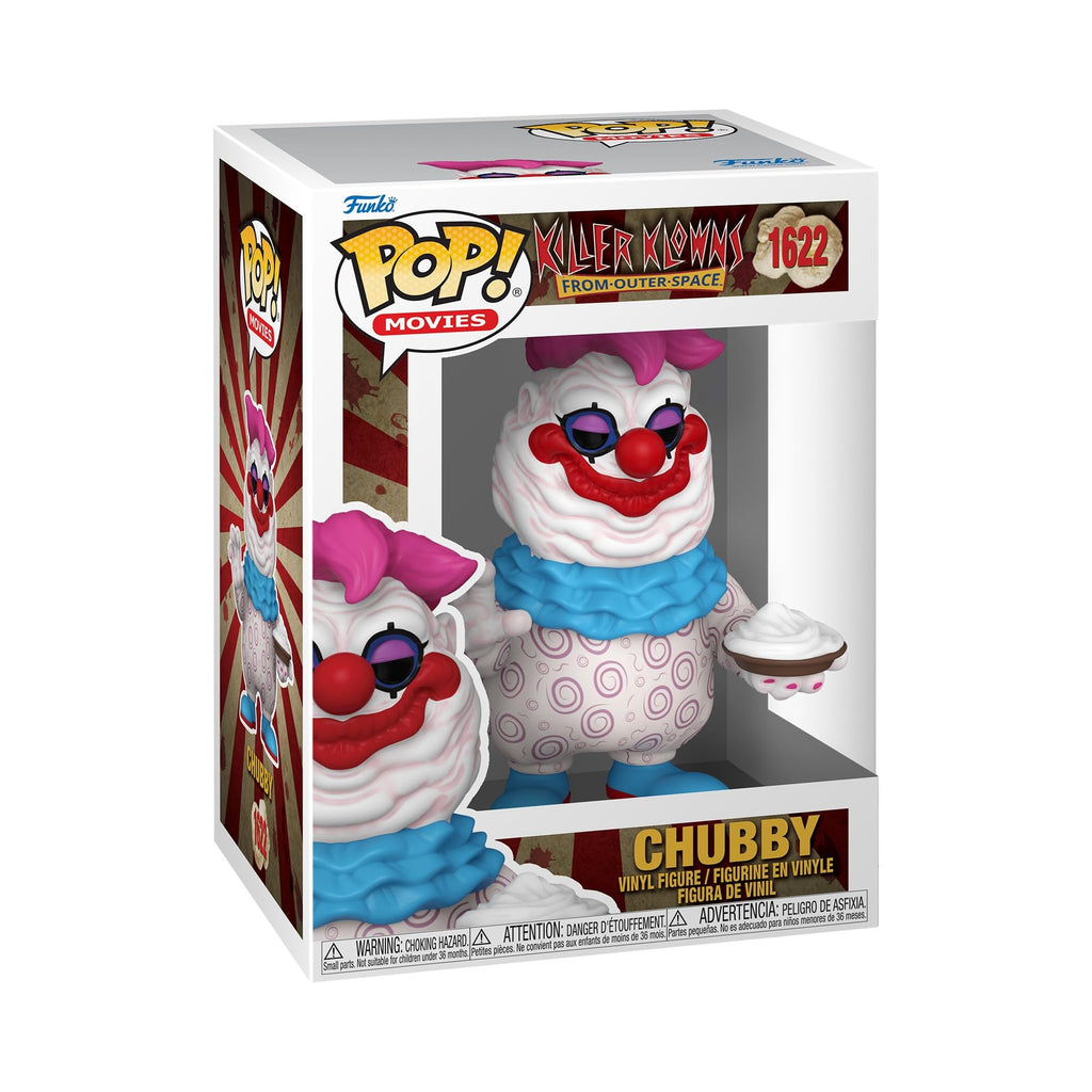 100% genuine Funko POP! figure of Chubby from Killer Klowns from Outer Space, featuring vibrant colors and iconic design.