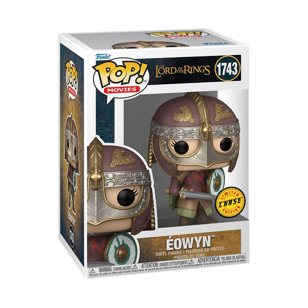 Premium imported Funko POP! vinyl figure of Éowyn from Lord of the Rings, featuring her iconic helmet and armor, perfect for collectors.