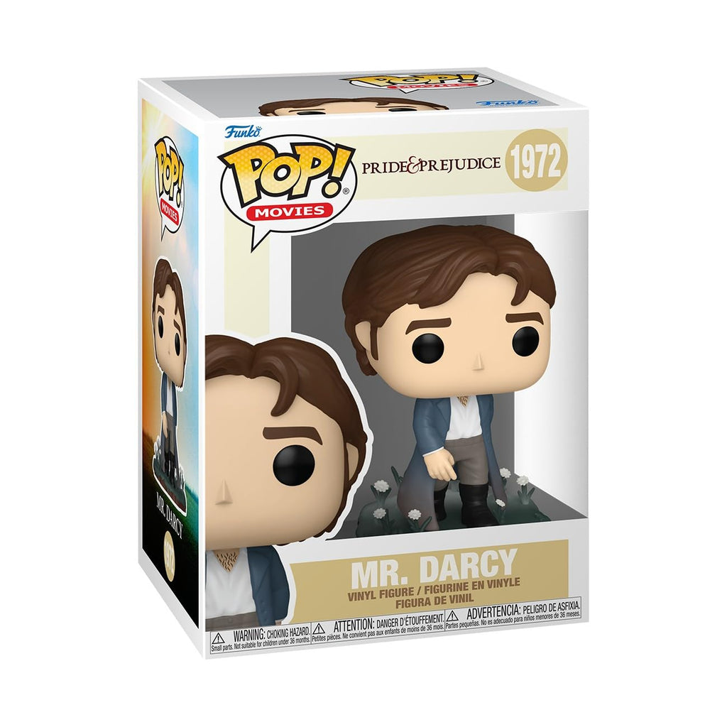 100% authentic Funko Pop! Mr. Darcy from Pride & Prejudice, collectible vinyl figure in a colorful box.