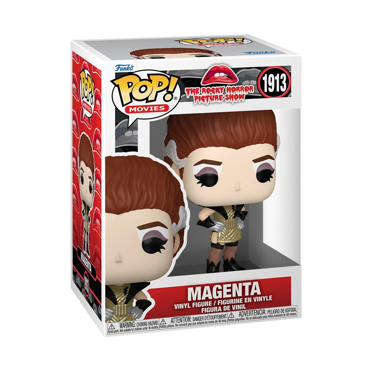 100% Genuine Magenta Funko Pop! figure from The Rocky Horror Picture Show. Collectible, fun, and vibrant display piece.