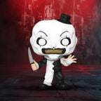 Terrifier's Art the Clown Funko POP! with knife, available for online order. Grab yours today!