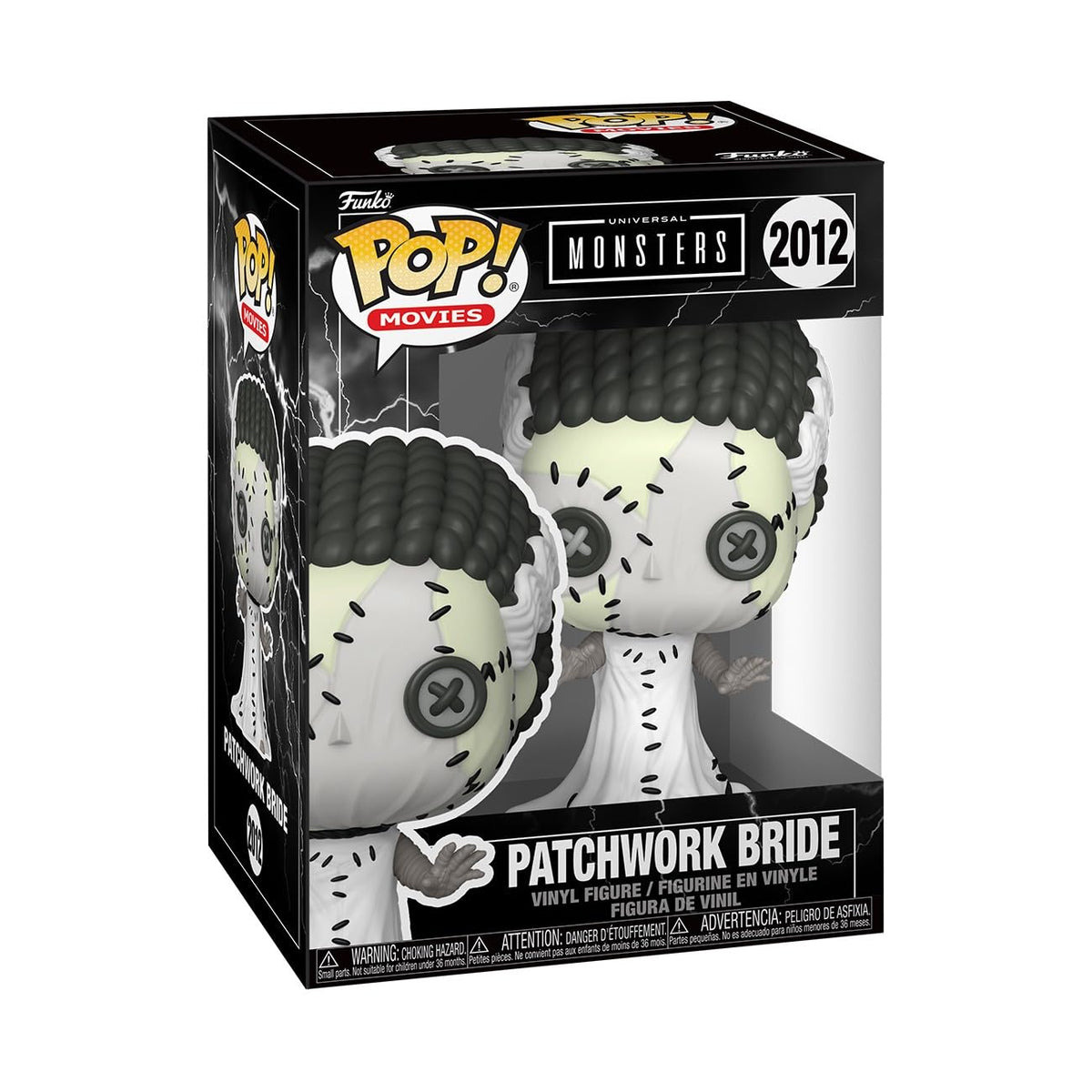 100% Authentic Funko POP! figure of Patchwork Bride from Universal Monsters, perfect for collectors and fans.