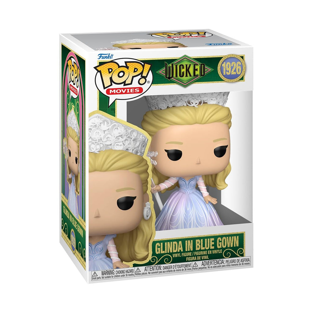 Discover the 100% genuine Funko POP! Glinda figure in a stunning blue gown from Wicked. Perfect for collectors!