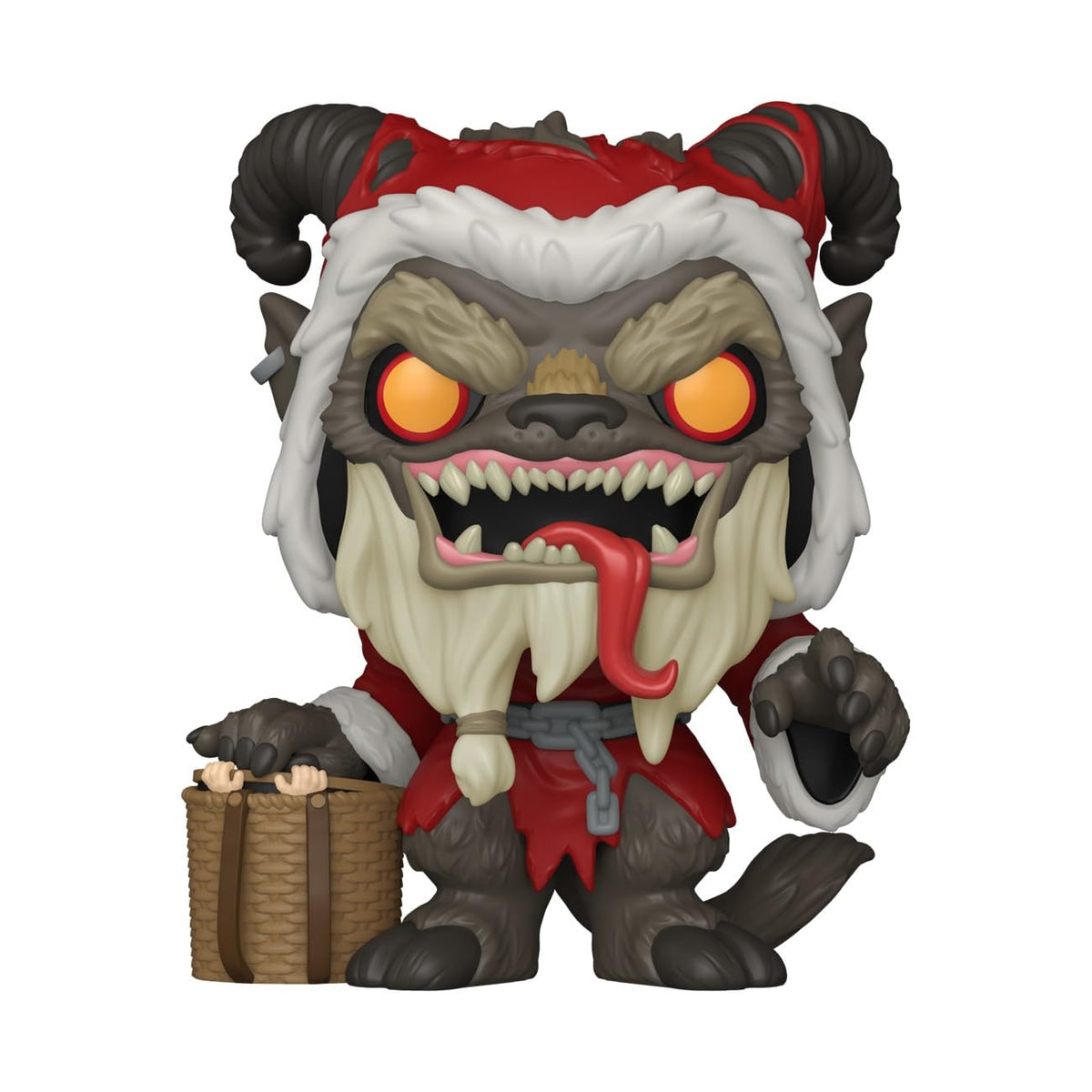 This Funko POP! features Krampus in a red Santa suit, ready to spread holiday mischief. Available online!