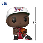 Premium imported Funko POP! of NBA legend Michael Jordan, sporting Bulls attire and holding a basketball. Size: 3.5 inches.