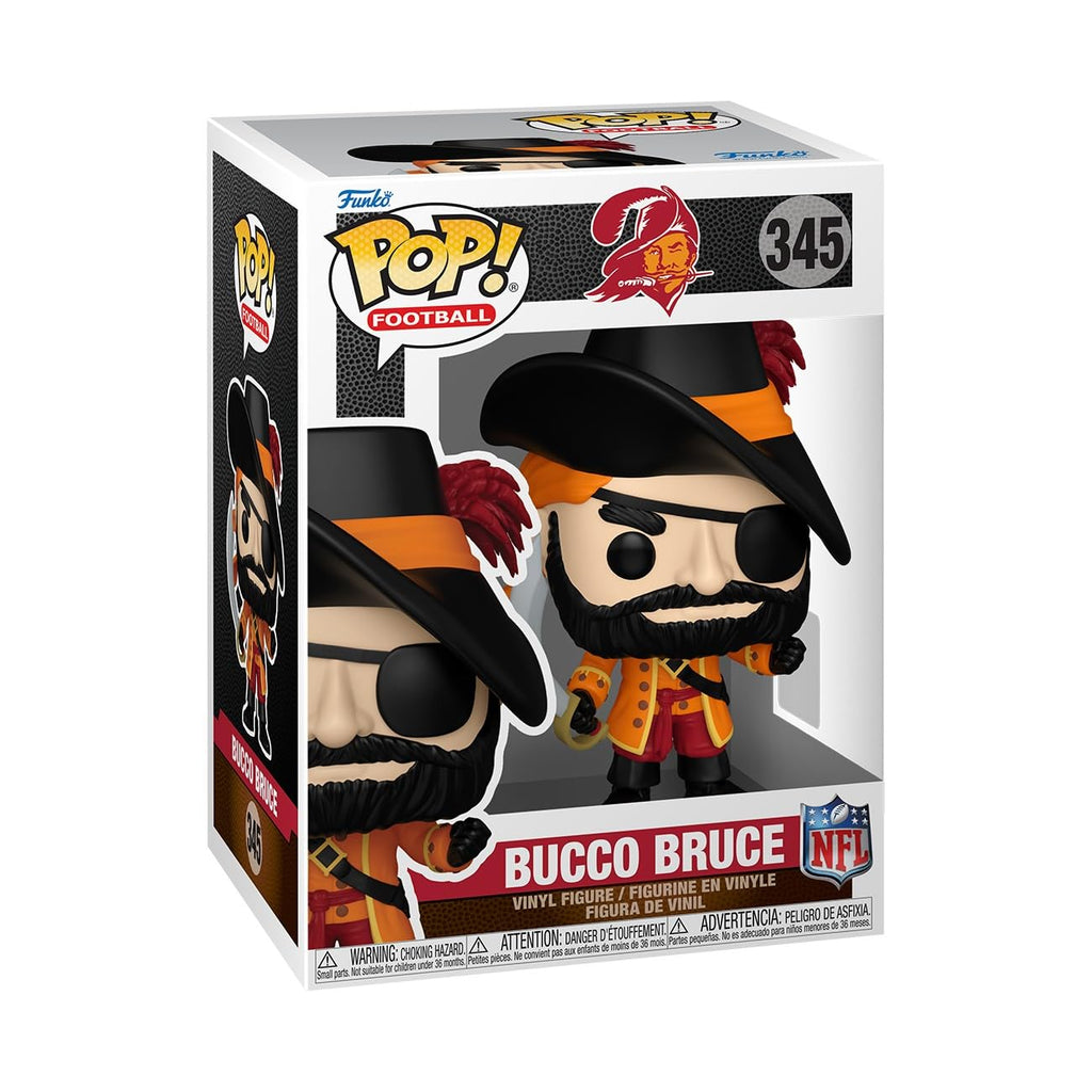 Authentic Funko Pop! NFL Mascots figure of Buccaneers mascot, Buc, in vibrant colors and classic hat. Great collectible!