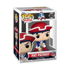 100% genuine Funko Pop! figure of Pat Patriot, the NFL mascot for the New England Patriots, in a stylish box.