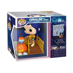 100% genuine Funko POP! Nooks Coraline figure in garden setting, featuring vibrant colors and detailed design. Perfect for collectors.