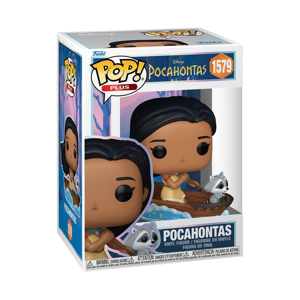 Celebrate 30 years of Pocahontas with this authentic Funko POP! Plus figure featuring Pocahontas and Meeko in a boat.