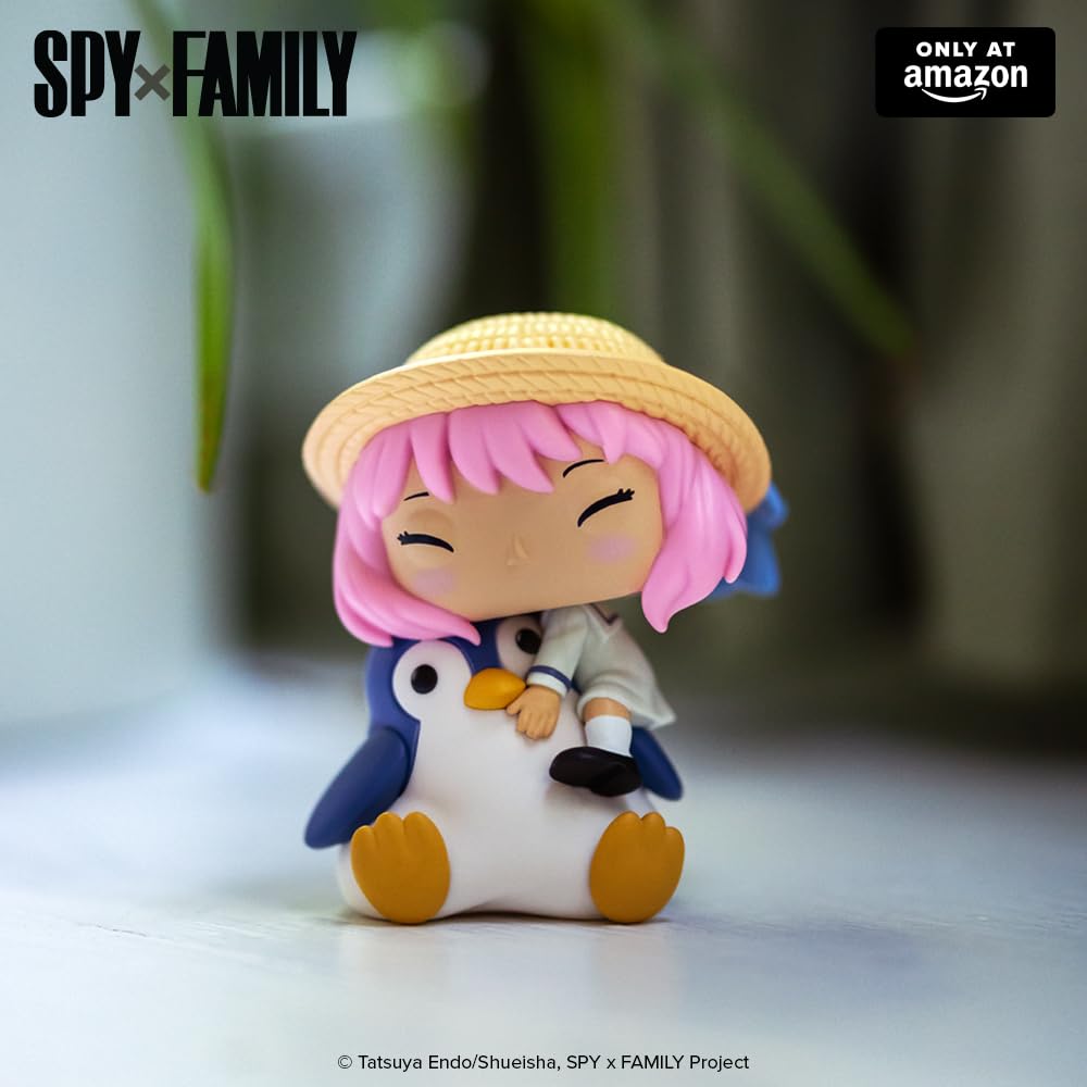 Shop the adorable Funko POP! Anya Forger from Spy x Family, featuring pink hair and a penguin. Available for order online!