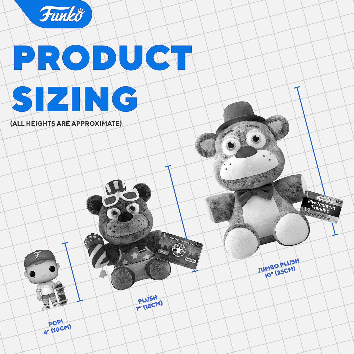 Authentic Funko POP Plush toys from Five Nights at Freddy's. Includes various sizes for collectors and fans.