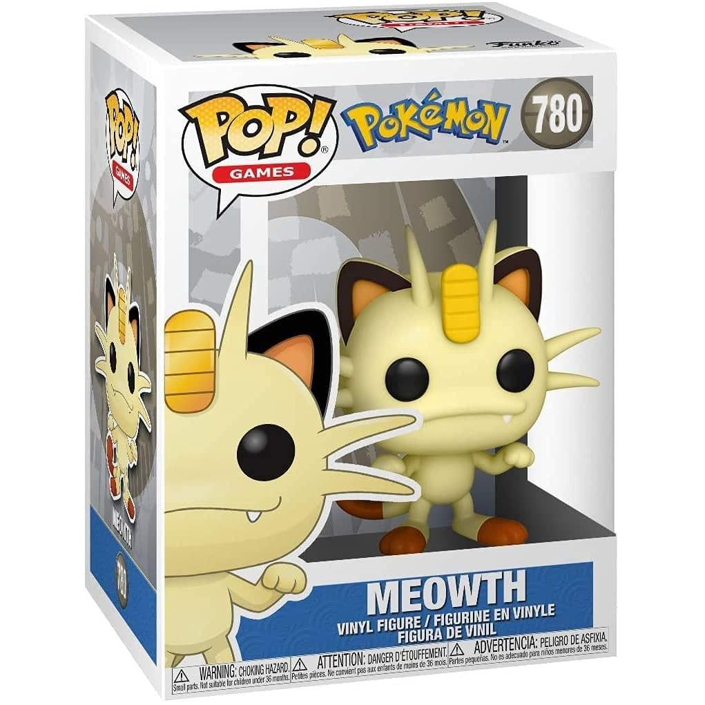 Collectible Meowth Funko POP figure from Pokémon series. Authentic, vinyl design. Verified by CuratCart for quality assurance.