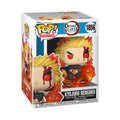 Authentic Funko POP! figure of Kyojuro Rengoku from Demon Slayer; vibrant colors and dynamic pose for collectors.