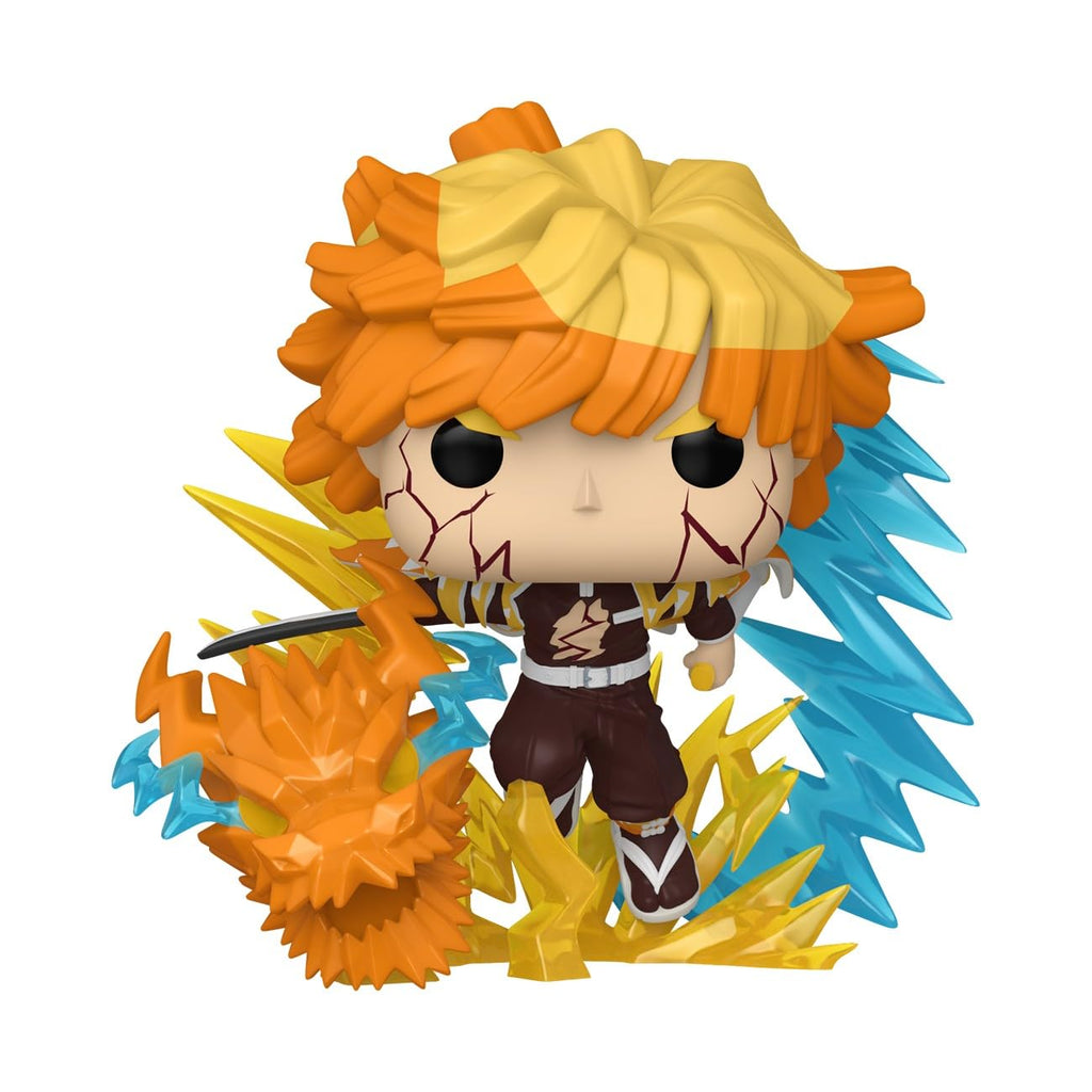 Funko POP! of Zenitsu from Demon Slayer, featuring vibrant colors and dynamic pose. Available for order online in India.