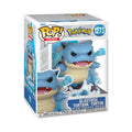 100% genuine Funko Pop! Pokemon Blastoise figure, featuring vibrant colors and dynamic water effects in original packaging.