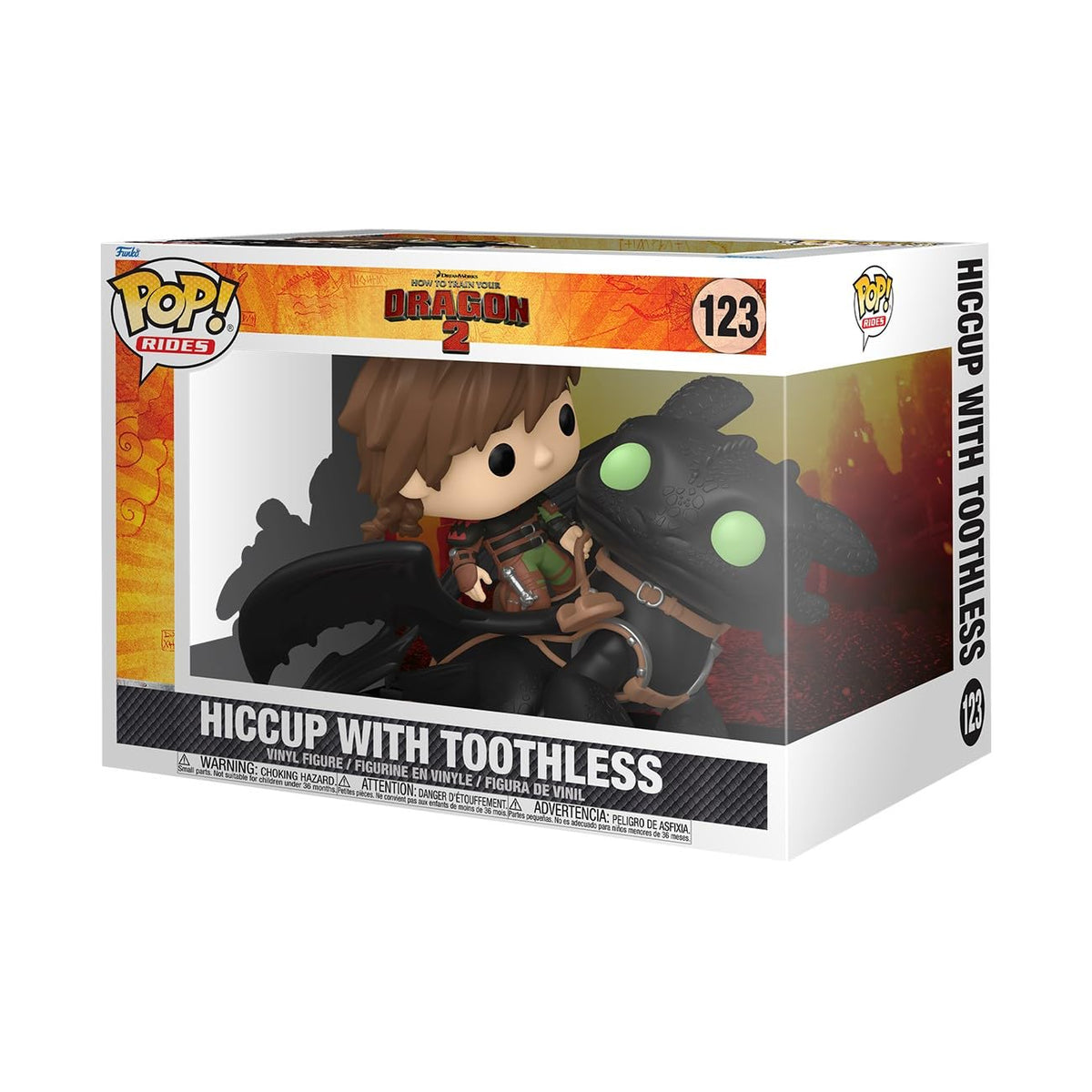 100% Genuine Funko POP! Rides featuring Hiccup and Toothless from How to Train Your Dragon, perfect for collectors!
