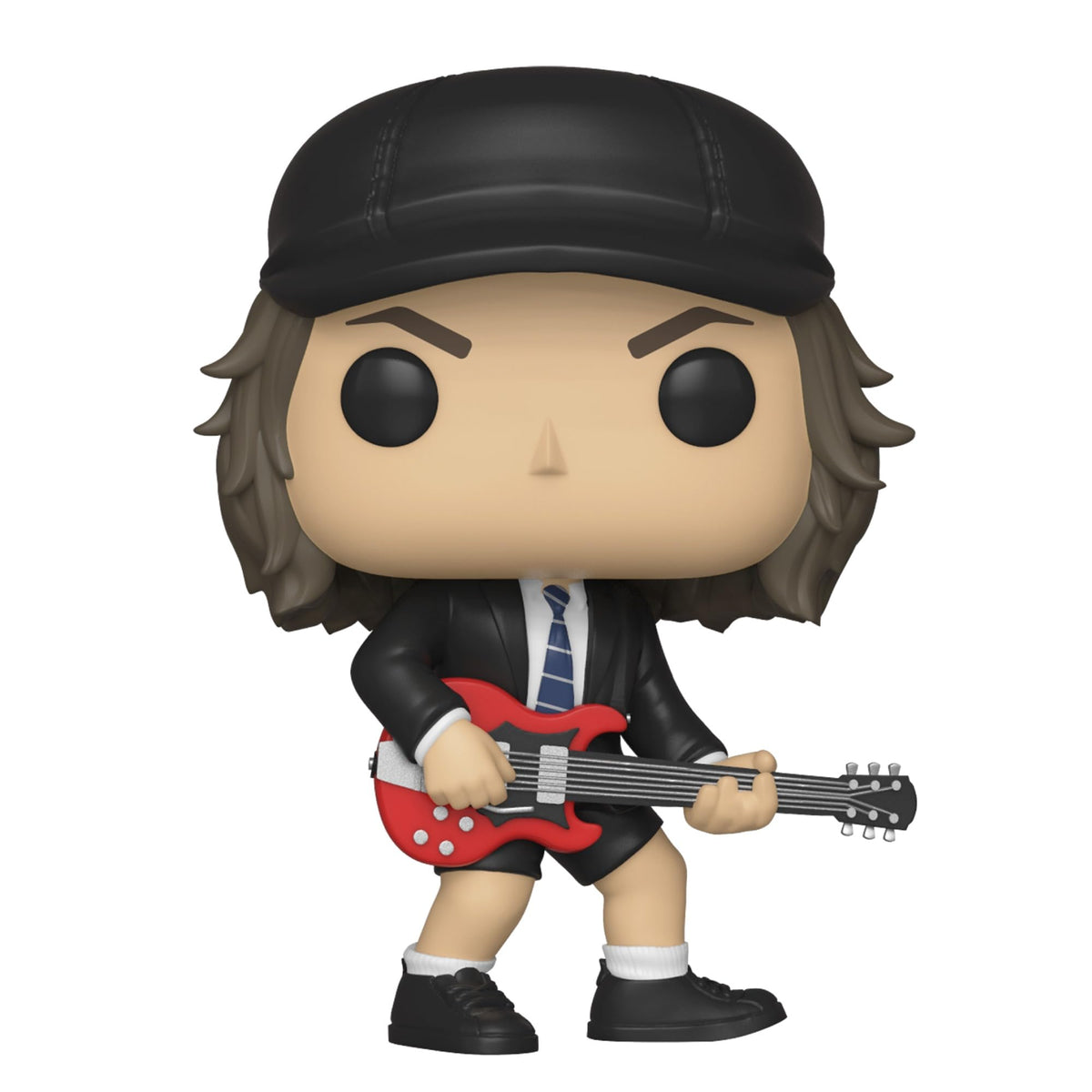 Collectible Funko POP! of AC/DC's Angus Young holding a guitar, perfect for fans. Available for order online now!