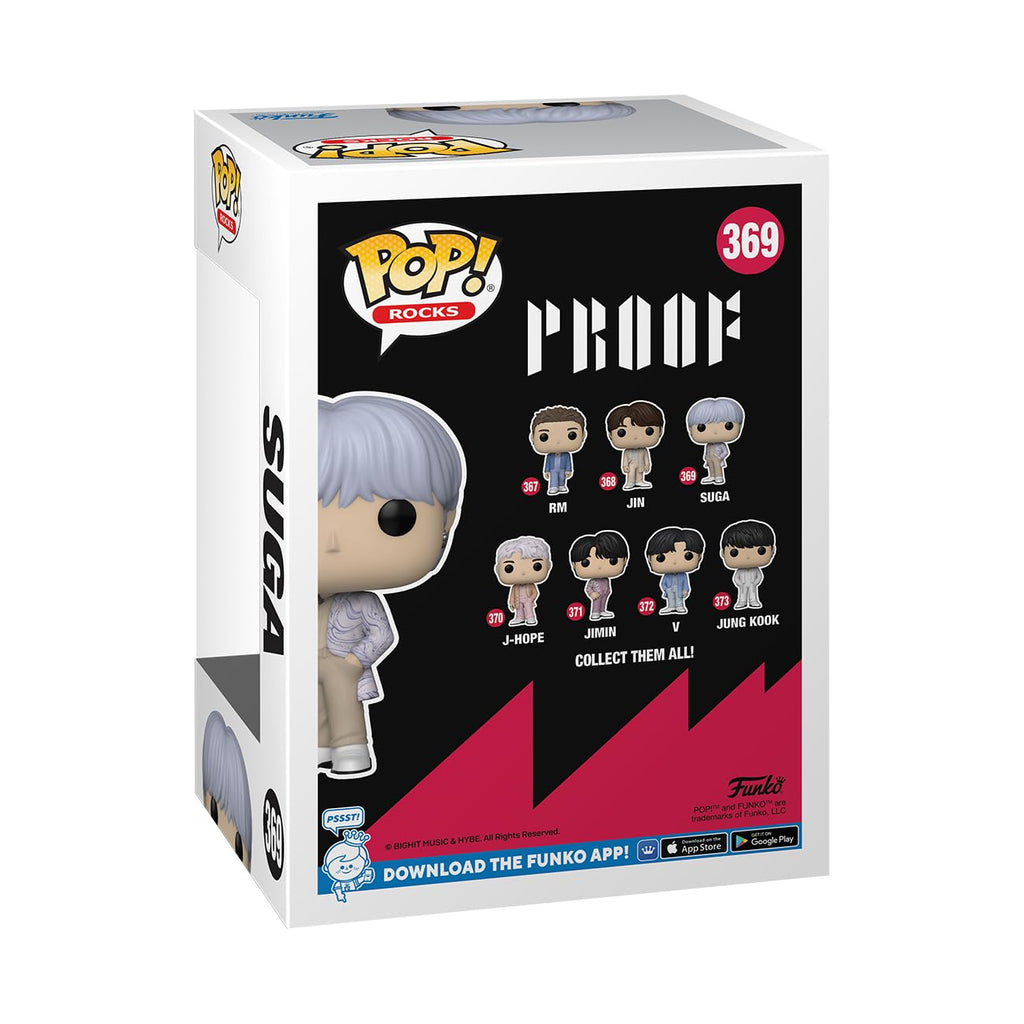 Funko POP! Rocks: BTS - Suga. Premium imported collectible figure. Perfect for BTS fans and collectors alike.