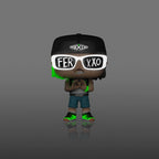 Premium imported Funko POP! Rocks Ferxxo figure, featuring vibrant green accents and signature oversized sunglasses.