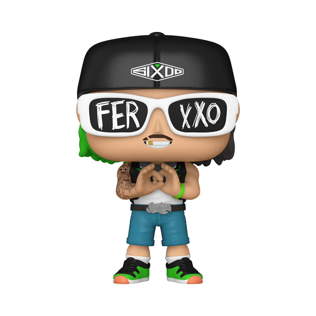 Funko POP! Rocks: Ferxxo figure with sunglasses, tattoos, and a cool outfit. Available online for order in India.