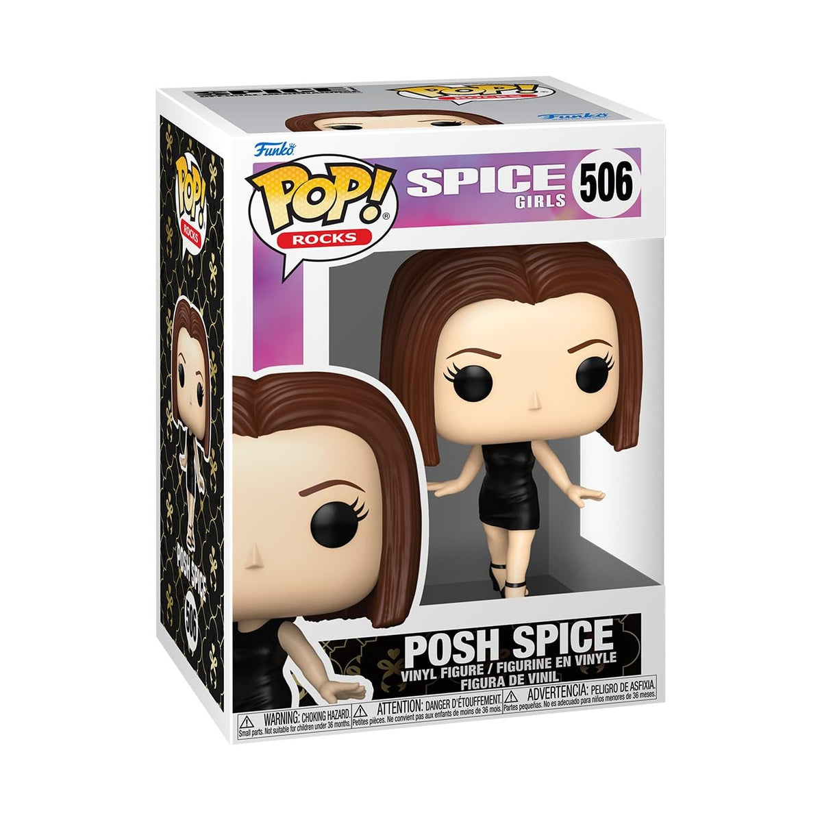 100% genuine Funko POP! Rocks Posh Spice figure, showcasing detailed vinyl design in stylish black outfit. Perfect for collectors!