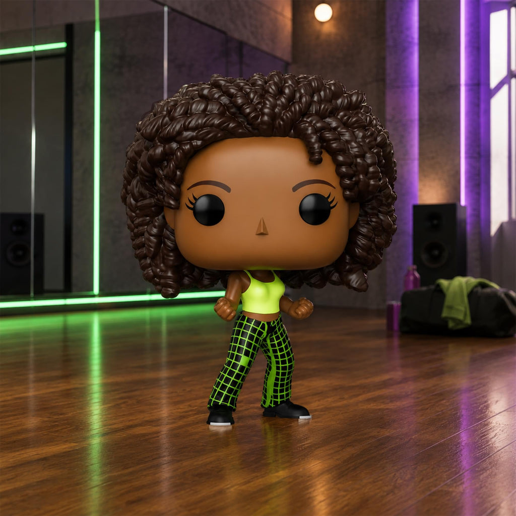 Stylish Funko POP! figure of Scary Spice, featuring curly hair and green outfit. Order online today, ships worldwide.