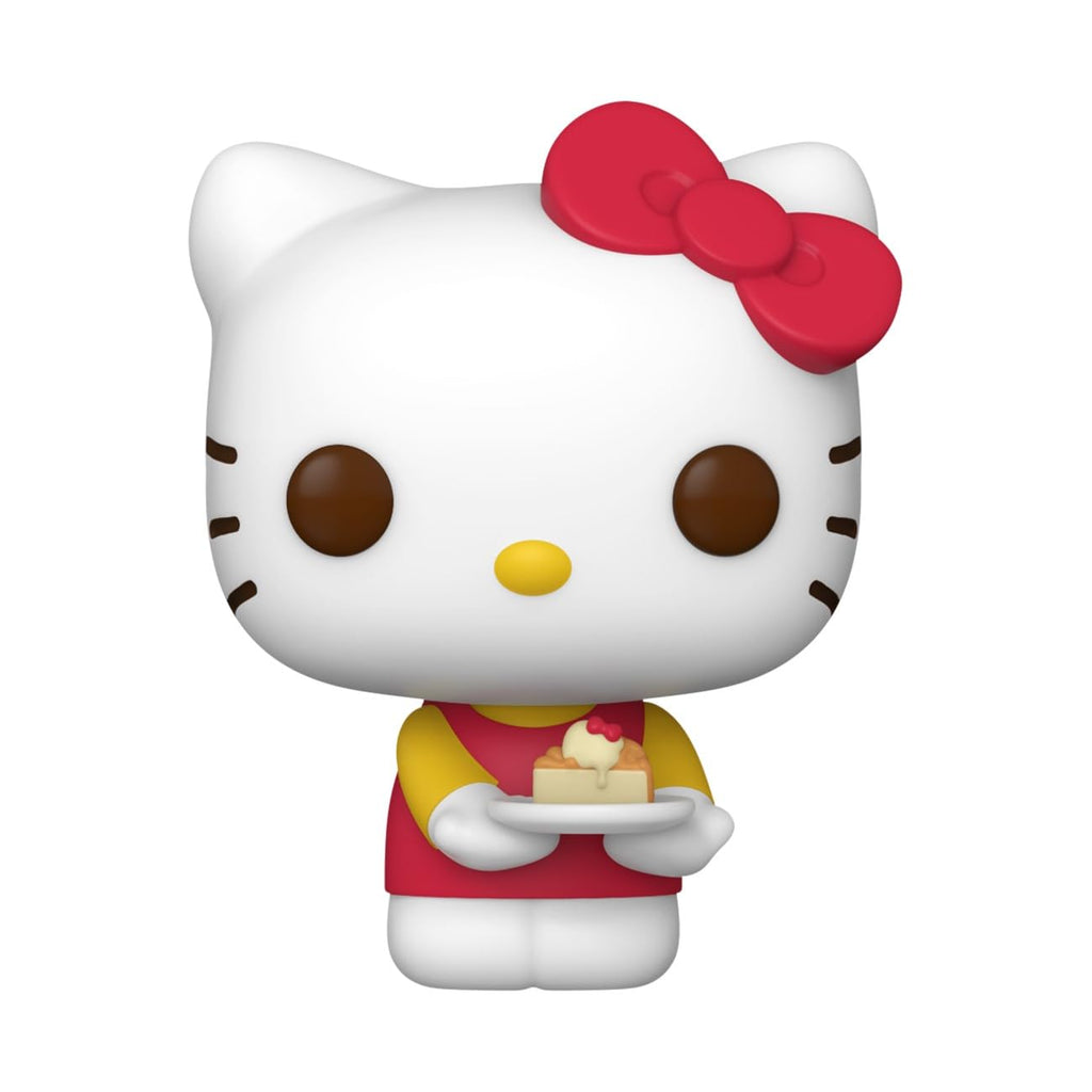 Adorable Funko POP! figure of Hello Kitty holding a dessert, featuring original packaging and official design.