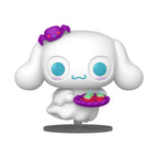 Adorable Funko POP! Cinnamo figure featuring white dog character with purple spider and colorful snacks. Available in India—order online!