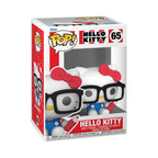 100% authentic Funko POP! Sanrio Hello Kitty figure, featuring Kitty with glasses and a polka dot dress in a collector's box.