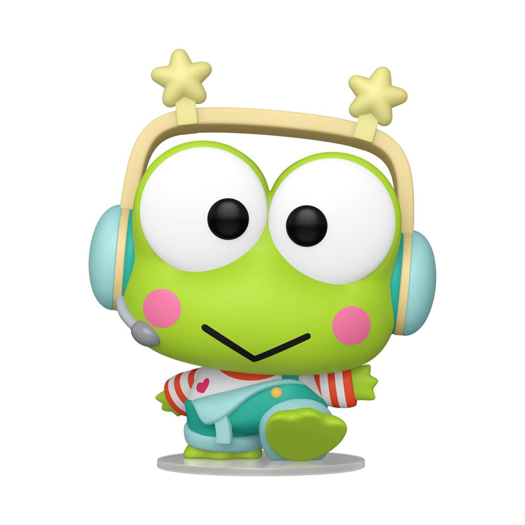 Cute Keroppi Funko Pop! figure with headphones and stars, available for order online in India. Get yours now!