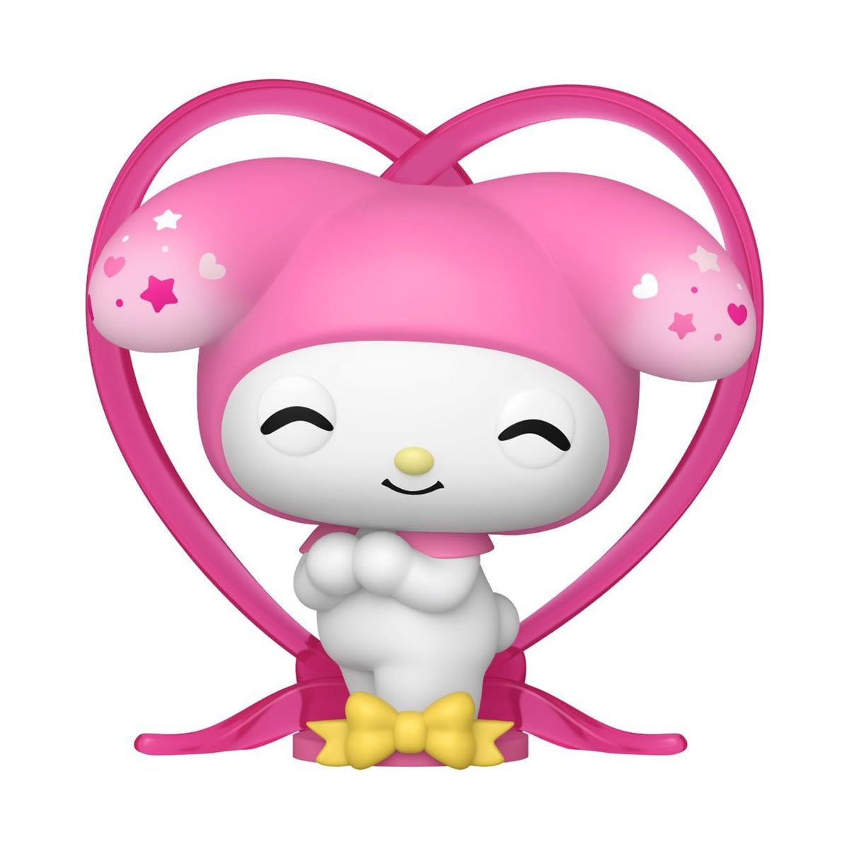 Cute My Melody Funko POP! figure with pink ears and a heart-shaped base. Order online, available in India!