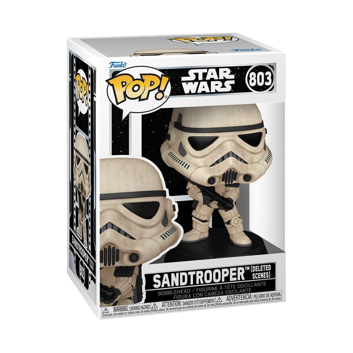 100% genuine Funko POP! Sandtrooper figure from the Star Wars Deleted Scenes collection. Perfect for any fan!